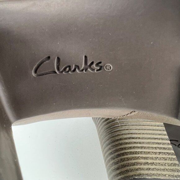 Clarks Womens Verona Ease Brown Leather Chelsea Ankle Boots Block Heel size 11M - Picture 14 of 16